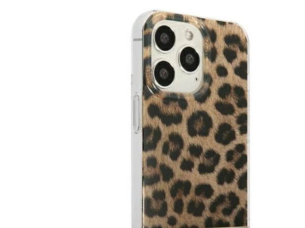 Guess GUHCP13LHSLEOW iPhone 13 Pro / 13 6,1" hardt deksel Leopard i rød