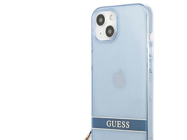 Guess GUHCP13SHTSGSB iPhone 13 mini 5.4 tuuman sininen/sininen kova kotelo läpinäkyvä clip