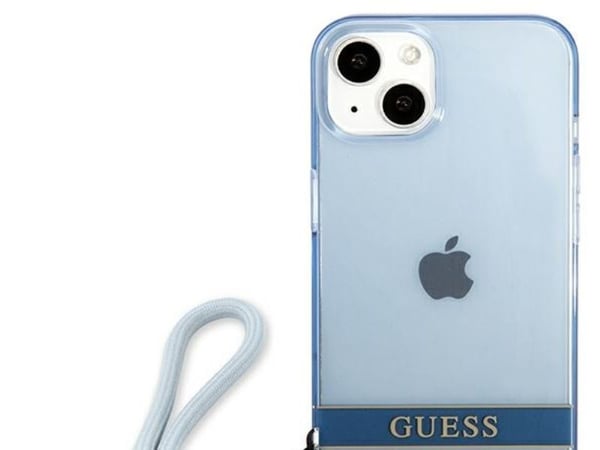 Guess GUHCP13SHTSGSB iPhone 13 mini 5.4 tuuman sininen/sininen kova kotelo läpinäkyvä clip
