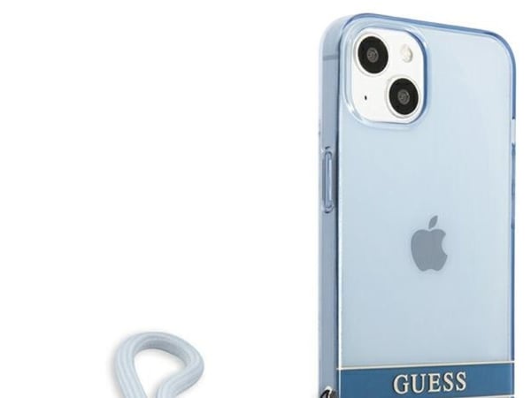 Guess GUHCP13SHTSGSB iPhone 13 mini 5.4 tuuman sininen/sininen kova kotelo läpinäkyvä clip