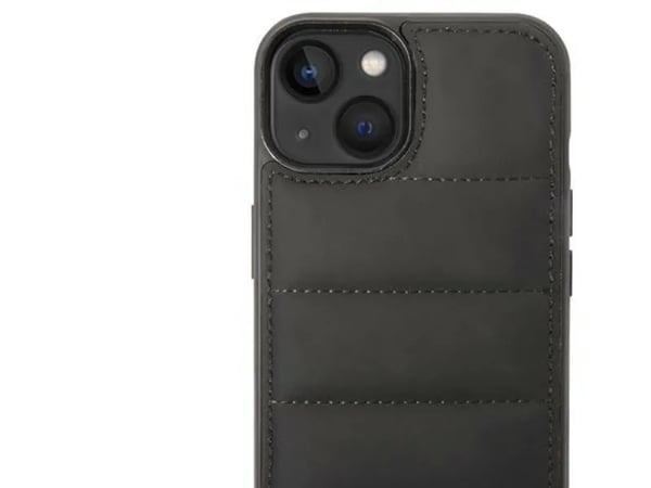 Karl Lagerfeld KLHCP14SPSQAK skal till Apple iPhone 14/15/13 6,1" hårt skal svart Puffy Elongated Logo