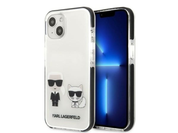 Karl Lagerfeld KLHCP13STPEKCW iPhone 13 mini 5,4" kotelo, valkoinen Karl&amp;Choupette