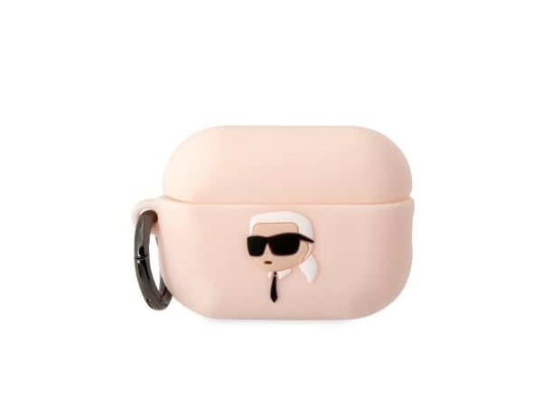 Karl Lagerfeld KLAP2RUNIKP AirPods Pro 2 -suojus różowy/pink silikoni Karl Head 3D