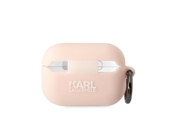 Karl Lagerfeld KLAP2RUNIKP AirPods Pro 2 -suojus różowy/pink silikoni Karl Head 3D