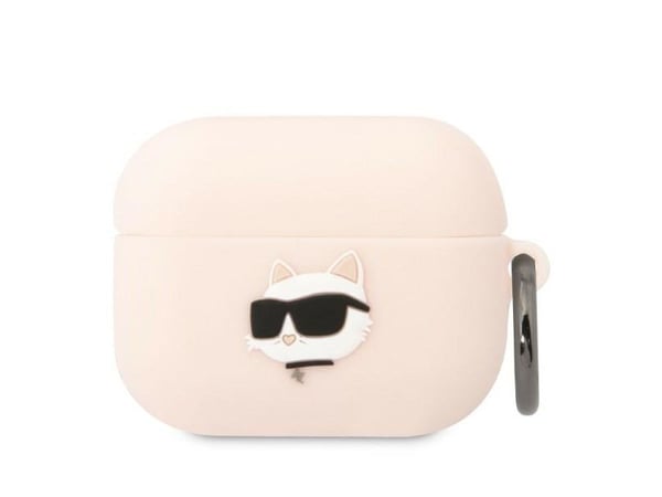 Karl Lagerfeld KLAPRUNCHP AirPods Pro-skydd różowy/pink Silikon Choupette Head 3D