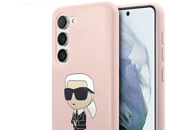 Karl Lagerfeld KLHCS23SSNIKBCP S23 S911 hardt deksel rosa Silicone Ikonik