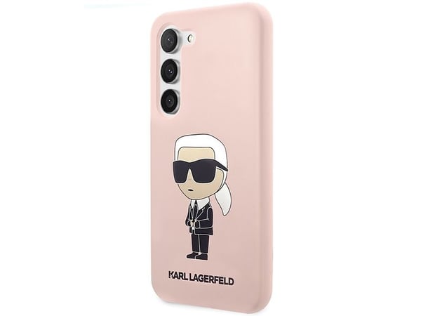 Karl Lagerfeld KLHCS23SSNIKBCP S23 S911 hardt deksel rosa Silicone Ikonik