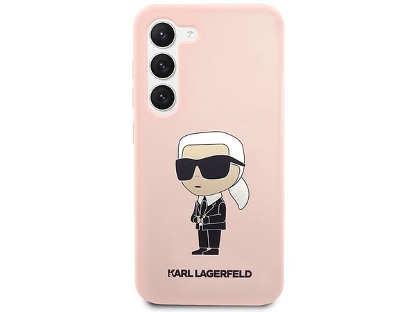 Karl Lagerfeld KLHCS23SSNIKBCP S23 S911 hardt deksel rosa Silicone Ikonik