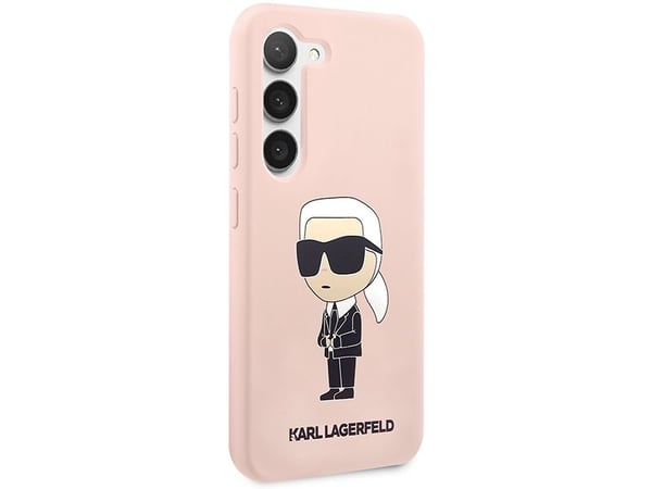 Karl Lagerfeld KLHCS23SSNIKBCP S23 S911 hardt deksel rosa Silicone Ikonik