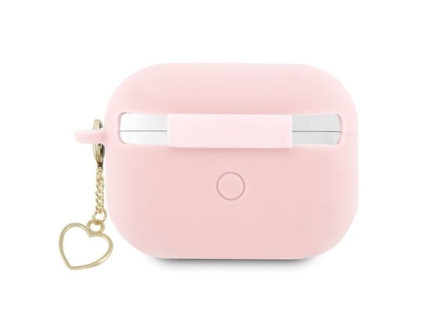 Guess GUACCSILGLLP AirPods 1/2 suojus vaaleanpunainen/vaaleanpunainen Silikoni Glitteri