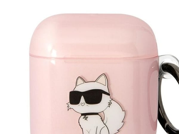 Karl Lagerfeld KLA2HNCHTCP AirPods-deksel 1/2 rosa/rosa ikonisk Choupette