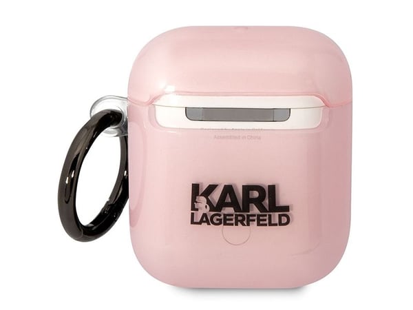 Karl Lagerfeld KLA2HNCHTCP AirPods-deksel 1/2 rosa/rosa ikonisk Choupette
