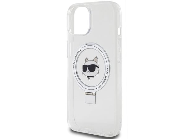 Karl Lagerfeld KLHMP15MHMRSCHH iPhone 15 Plus / 14 Plus 6,7" hardt deksel Ring Stand Choupette - hvit