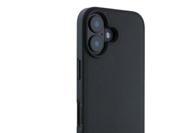 Mercedes MEHMP16S23RBARK Apple iPhone 16 6,1" svart hardt deksel i teksturert og glatt skinn MagSafe