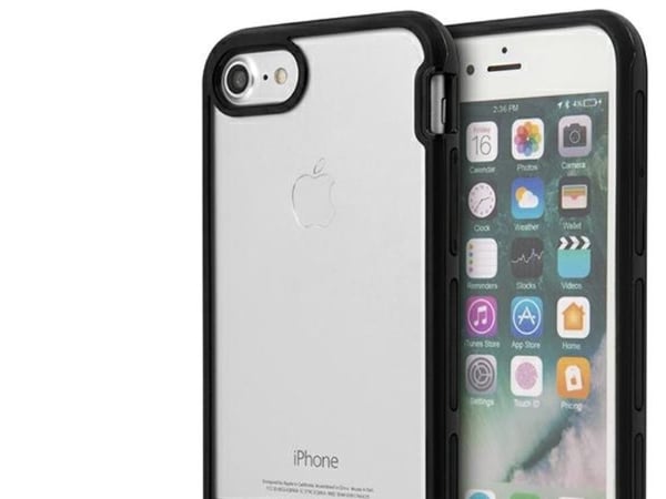 BMW Etui Ferrari Hard do iPhone 7 transparentne-svart (FEHCP7BISBK)
