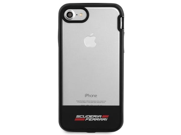 BMW Etui Ferrari Hard do iPhone 7 transparentne-svart (FEHCP7BISBK)