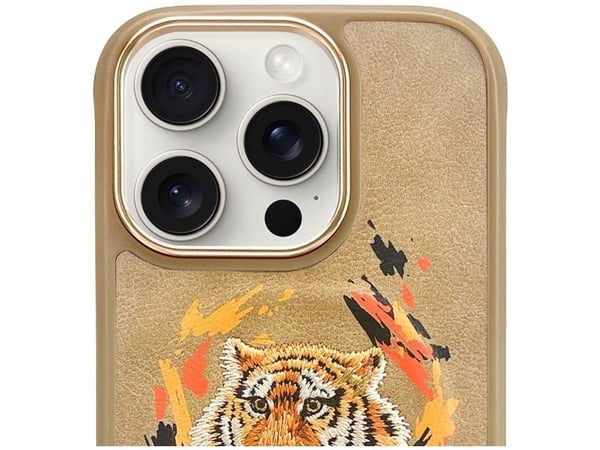 Nimmy tiger MagSafe mobilskal iPhone 16 Pro ljusbrun