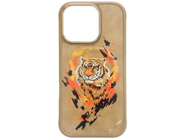 Nimmy tiger MagSafe mobilskal iPhone 16 Pro ljusbrun
