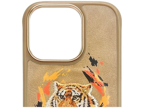 Nimmy tiger MagSafe mobilskal iPhone 16 Pro ljusbrun