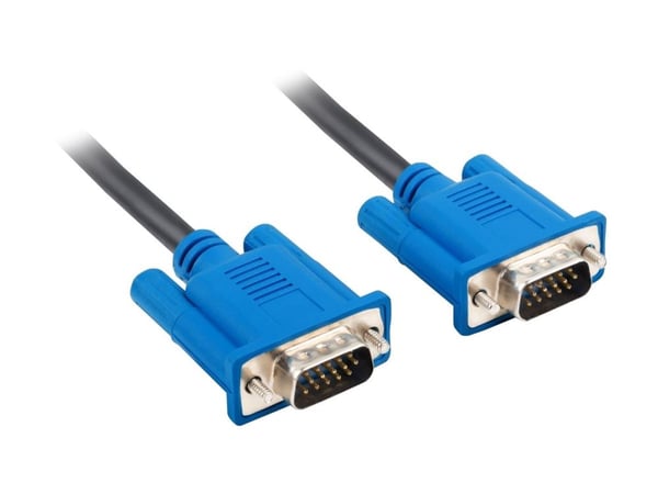 Lanberg - VGA-kabel - HD-15 (VGA) (hann) til HD-15 (VGA) (hann) - 5 m - svart