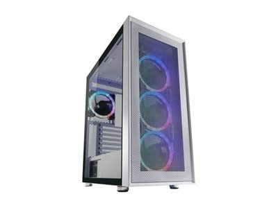 LC Power Gaming 802W White_Wanderer_X - Mid tower - ATX - genomskinlig sidopanel (härdat glas) - ingen strömförsörjning - vit - USB/ljud