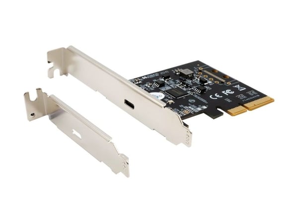 IO Exsys PCIe3.0 x4 1xUSB Type-C 3.2 Gen2x2 (EX-12011) LP inkl. lågprofil Slotblech