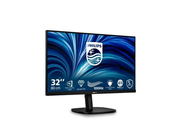 Philips 3000 series 32B2N3500/00, 80 cm (31.5"), 2560 x 1440 pikseliä, Quad HD, LCD, 4 ms, Musta