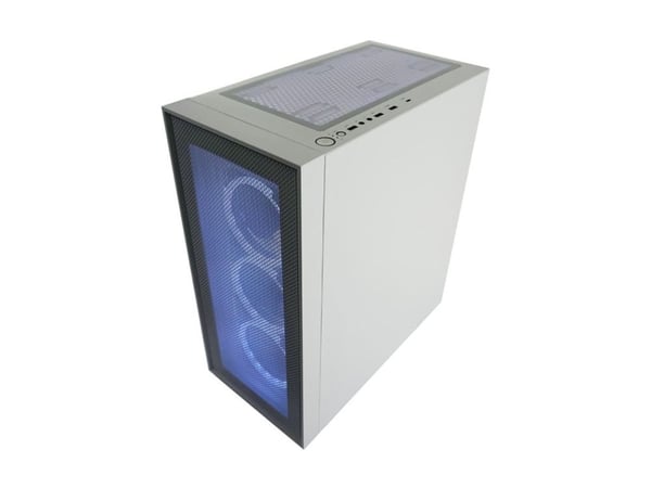 LC Power Gaming 802W White_Wanderer_X - Mid tower - ATX - genomskinlig sidopanel (härdat glas) - ingen strömförsörjning - vit - USB/ljud