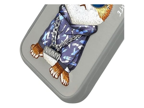 Nimmy iPhone 15 Pro Max 6,7"-fodral grå/grey Glasses Cool Cat