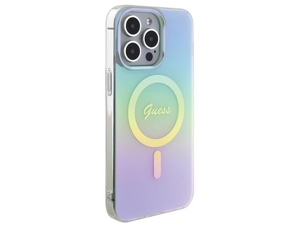 Guess GUHMP15LHITSQ iPhone 15 Pro 6.1" turkis/turkis hardcase IML Iridescent MagSafe