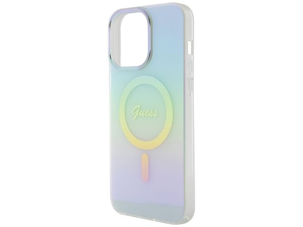Guess GUHMP15LHITSQ iPhone 15 Pro 6.1" turkis/turkis hardcase IML Iridescent MagSafe