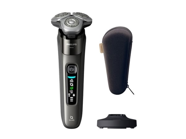 Philips Series i9000 i9000 X9002 Rakapparat för våt- och torrakning med SkinIQ, Roterande rakhuvud, Grå, Triple-Action Lift & Cut System; Dual Stee...