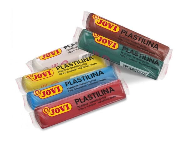 JOVI Plastilina - Modelleringsleire - 15 g - assortert (en pakke 6)