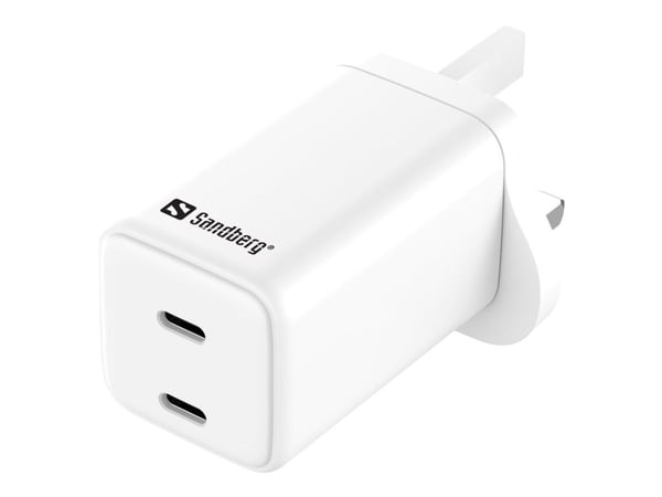 Sandberg AC-laddare Dual USB-C PD65W UK (441-62)