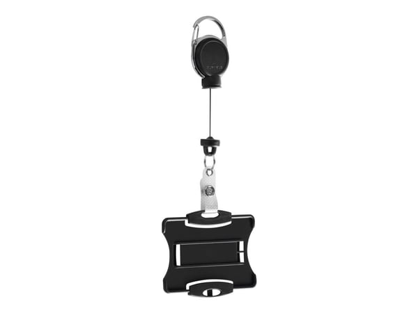 DURABLE - Kortholder - for 54 x 87 mm - badge reel - svart