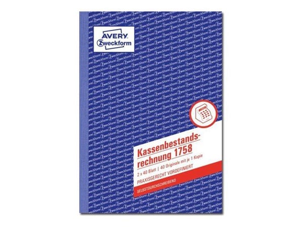 Avery 1758, Valkoinen, Keltainen, Pahvi, A5, 148 x 210 mm, 40 sivua, 2 kpl