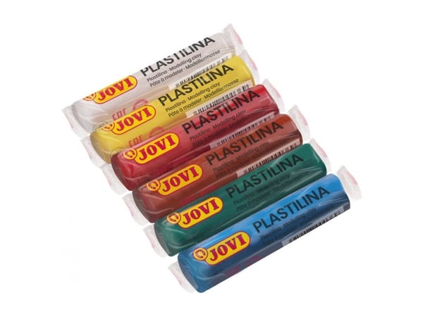 JOVI Plastilina - Modelleringsleire - 15 g - assortert (en pakke 6)