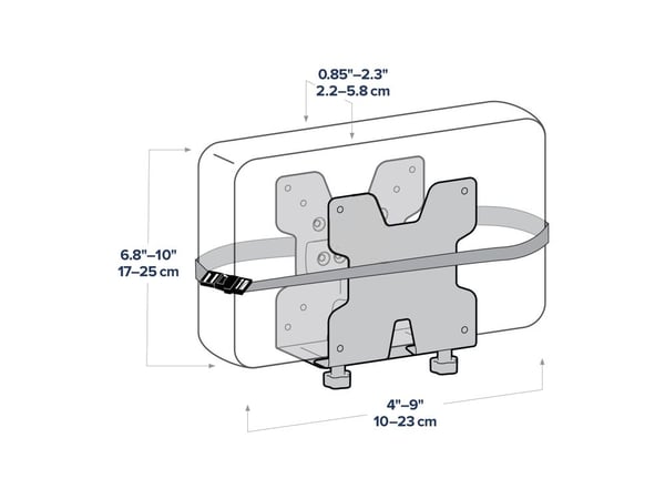 Ergotron - Mini PC-montering - veggskinnemonterbar - hvit