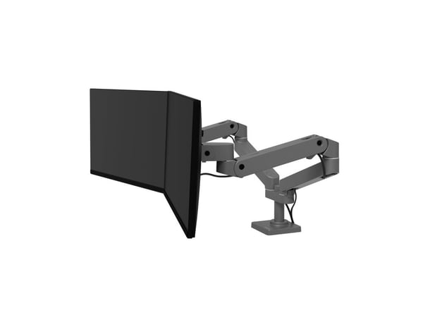 Ergotron LX Pro - Monteringssats (dubbel arm) - modulär - för 2 LCD-bildskärmar - sida-vid-sida - aluminium - mörkgrå - skärmstorlek: upp till 27 t...