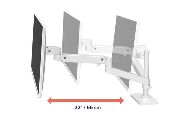 Ergotron LX Pro - Monteringssats (bildskärmsarm) - för LCD-display - grommetfäste, hög stolpe - aluminium - vit - skärmstorlek: upp till 34 tum - d...
