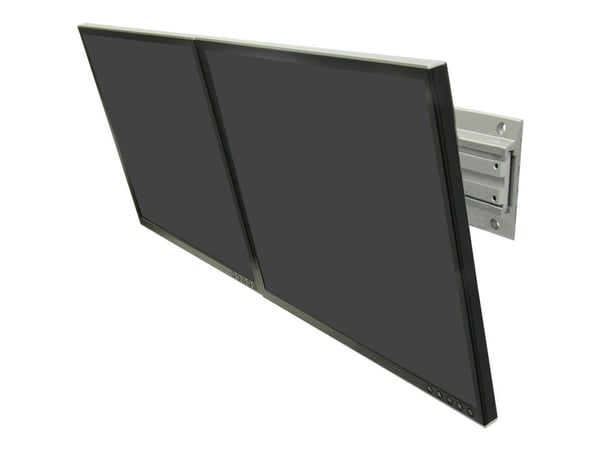 Ergotron Neo-Flex - Monteringssats (2 pivåfästen, väggspår 26 tum, 2 fästen för rackmontering) - låg profil - för 2 LCD-bildskärmar - grå, svart - ...