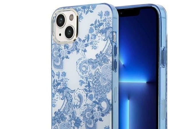 Aito GUESS GUHCP14MHGPLHB etupaneelin kotelo iPhone 14 PLUS (IML Electro Cam TDJ / sininen)