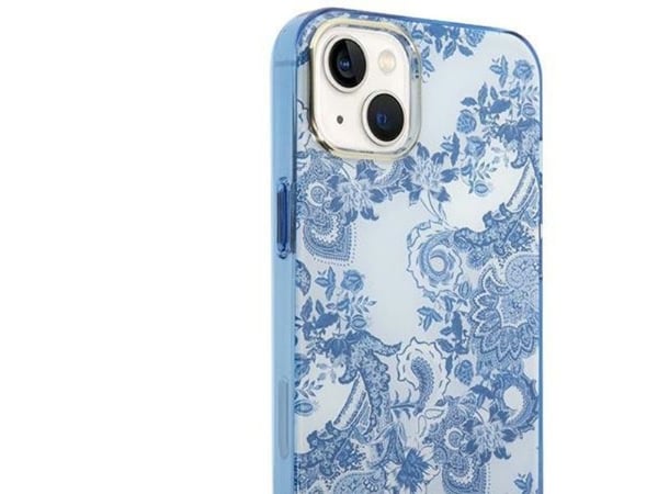 Aito GUESS GUHCP14MHGPLHB etupaneelin kotelo iPhone 14 PLUS (IML Electro Cam TDJ / sininen)