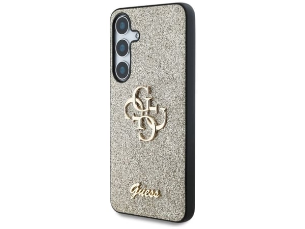 GUESS tapauksessa SAMSUNG S25 GUHCS25SHG4SGD (Kiinteä Glitter Big 4G) kultainen