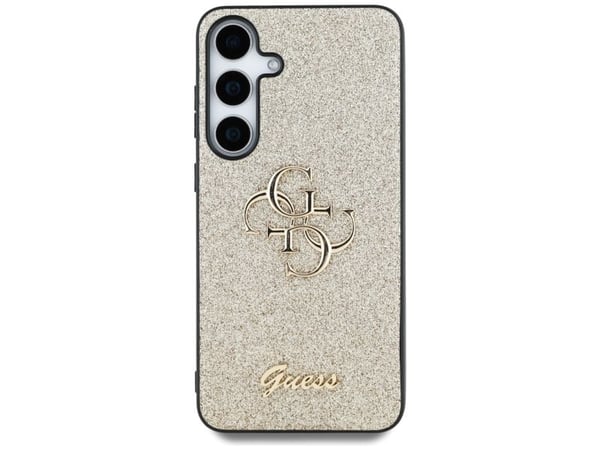 GUESS tapauksessa SAMSUNG S25 GUHCS25SHG4SGD (Kiinteä Glitter Big 4G) kultainen