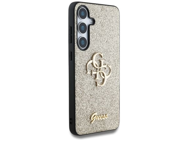 GUESS tapauksessa SAMSUNG S25 GUHCS25SHG4SGD (Kiinteä Glitter Big 4G) kultainen