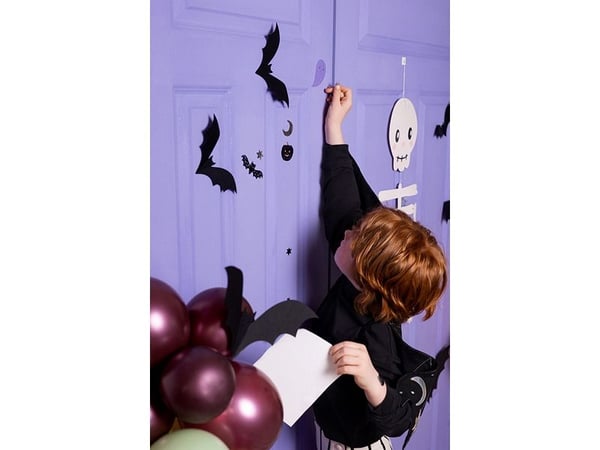 PartyDeco DNT11, Partydekorasjonssett, Papir, Svart, Halloween, 6 stykker