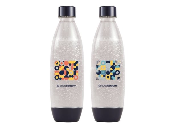 SodaStream 1742230480, Karboneringsflaske, Flerfarget, 1000 ml, 1 l, 2 stykker