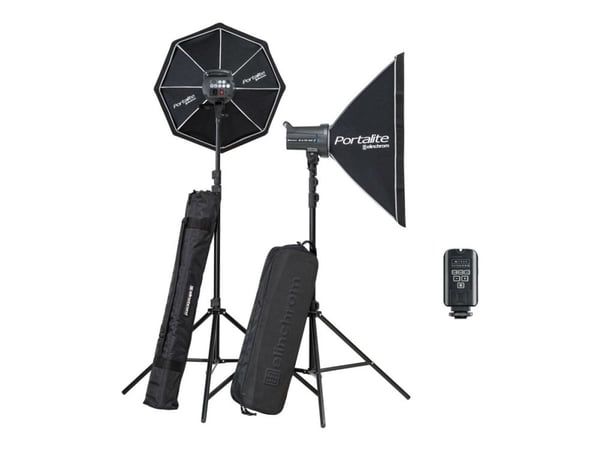 Elinchrom D-Lite RX 4 - Dual Monolight Kit - strobelampesett - 2 hoder x 1 lampe - 400 joule - AC
