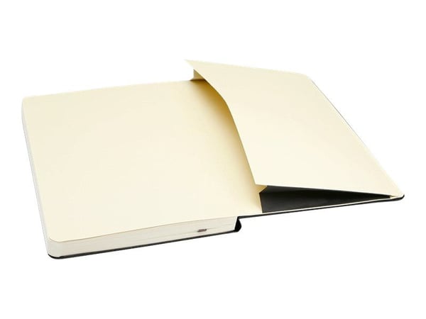 Moleskine Classic Large - Notisbok - 130 x 210 mm - 96 ark / 192 sider - elfenbenspapir - linjert - svart perm